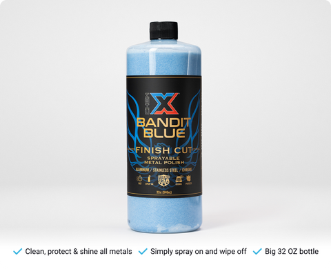 Bandit Blue: Finish Cut Sprayable Metal Polish From Chem-X
