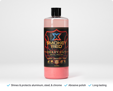 Smokey Red: Heavy Cut Metal Polish From Chem-X